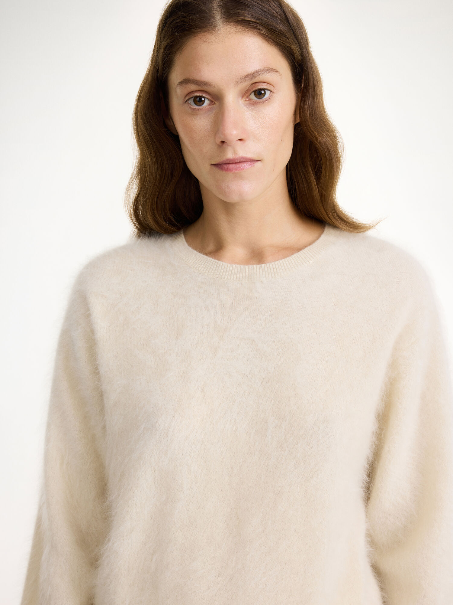 By Malene Birger Mantea Cashmere Sweater Stickat Oyster Gray | SE_BB78582