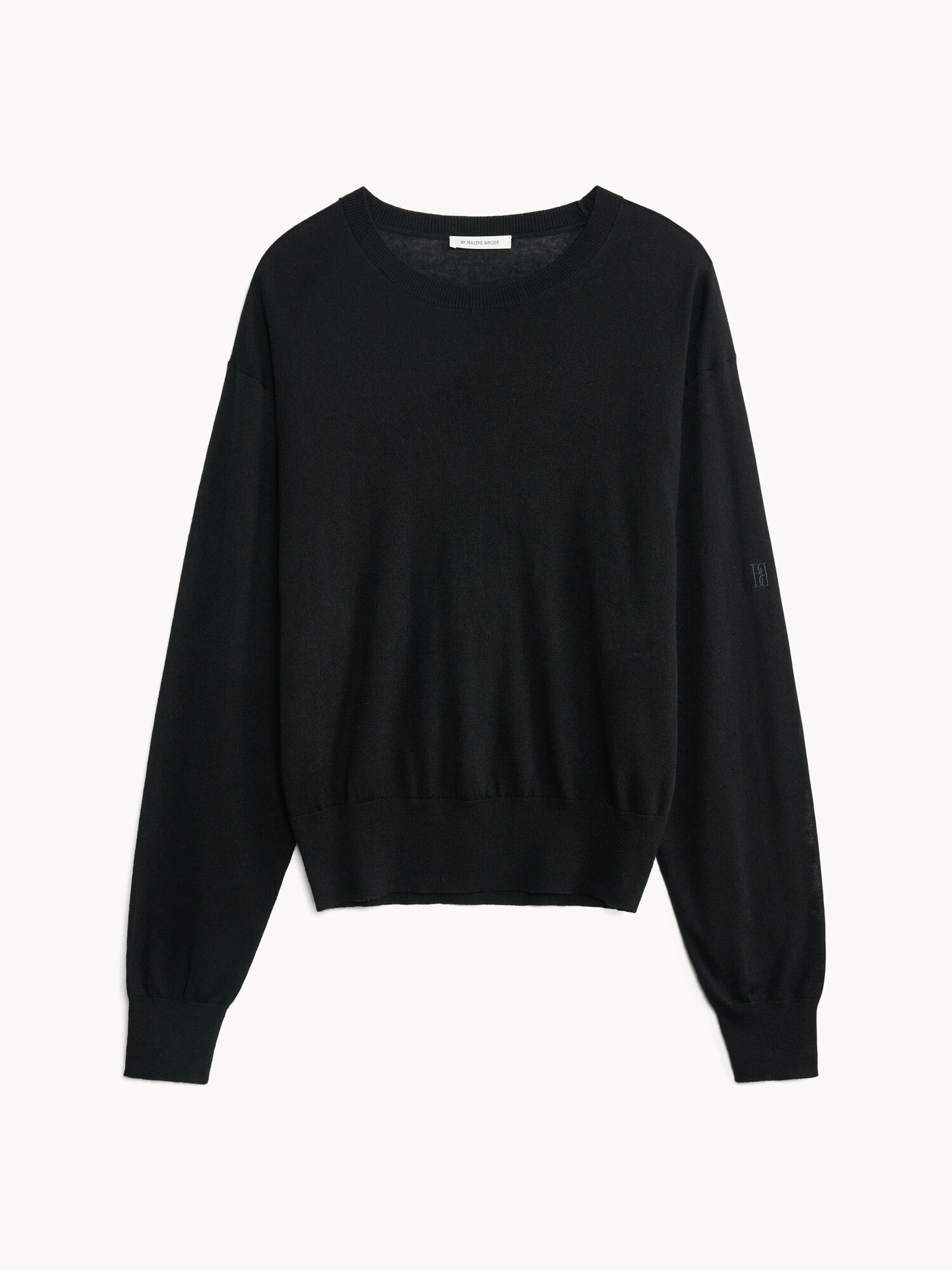 By Malene Birger Mantea Wool-blend Sweater Stickat Svarta | SE_BB89536