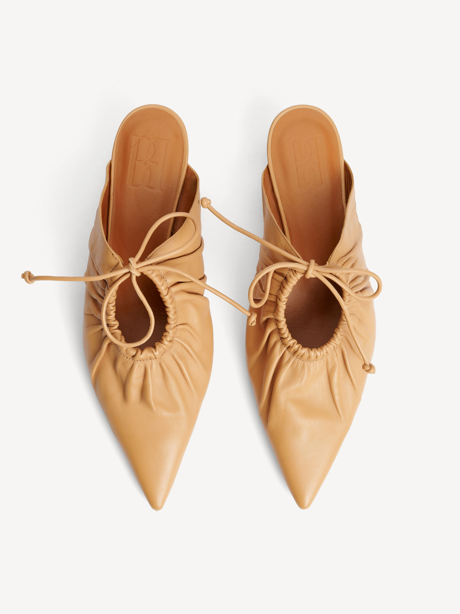 By Malene Birger Masey Leather Mules Skor Beige | SE_BB49370