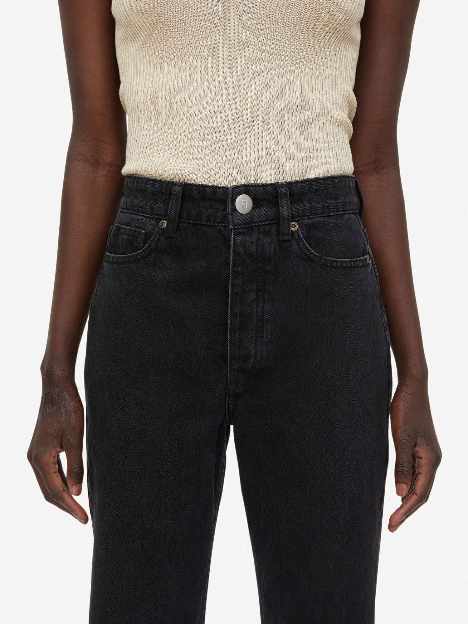 By Malene Birger Miliumlo Organic Cotton Jeans Svarta | SE_BB82340