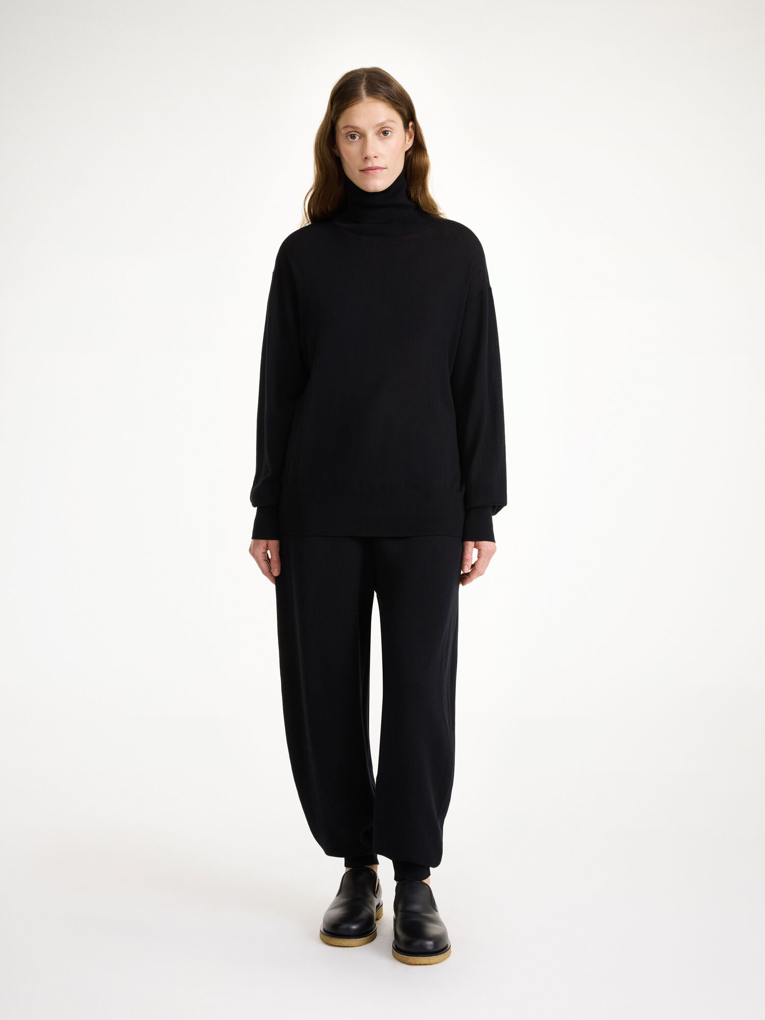 By Malene Birger Mohsen Turtleneck Sweater Stickat Svarta | SE_BB38414