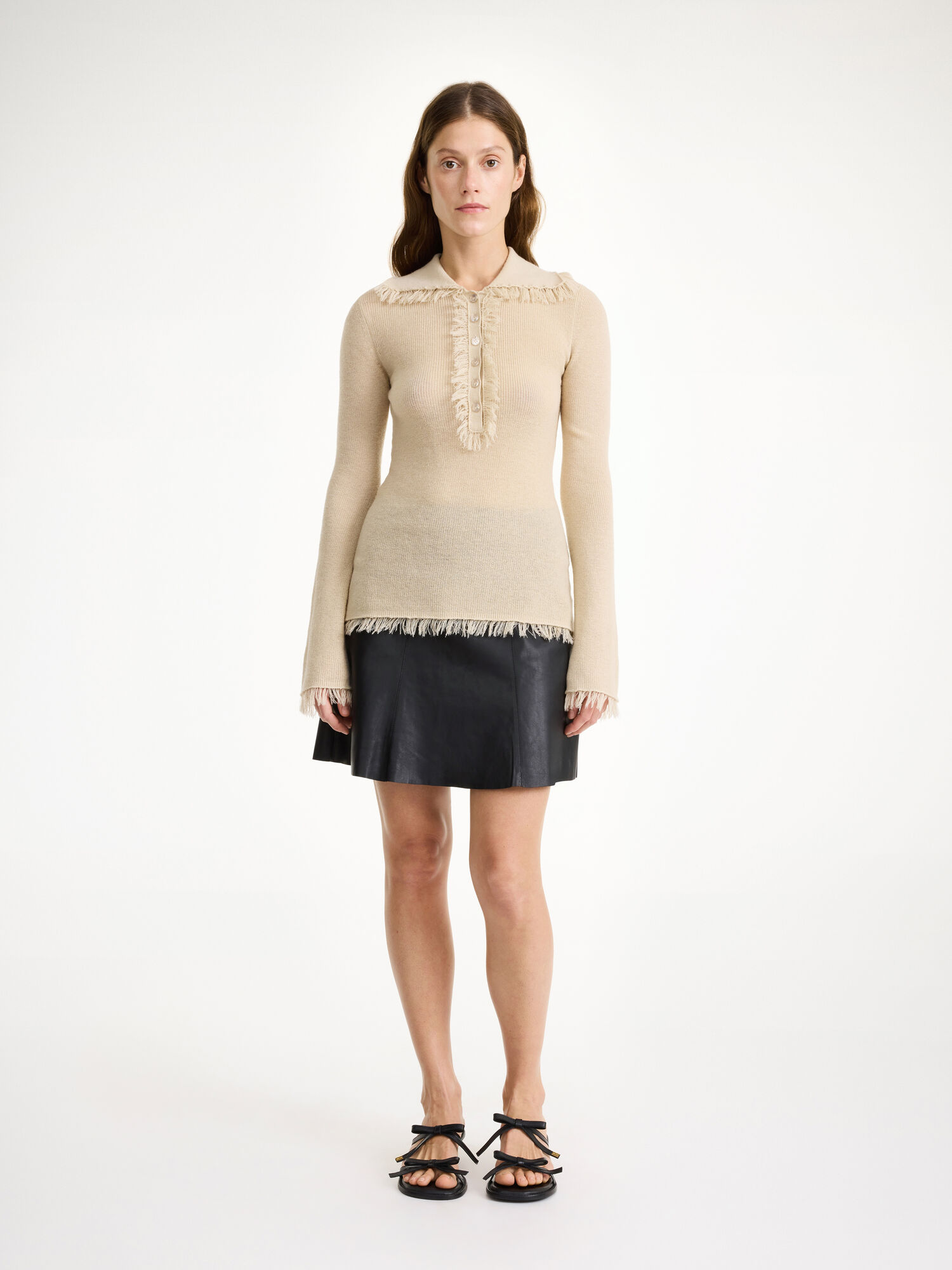 By Malene Birger Naommi Leather Mini Kjolar Svarta | SE_BB54670