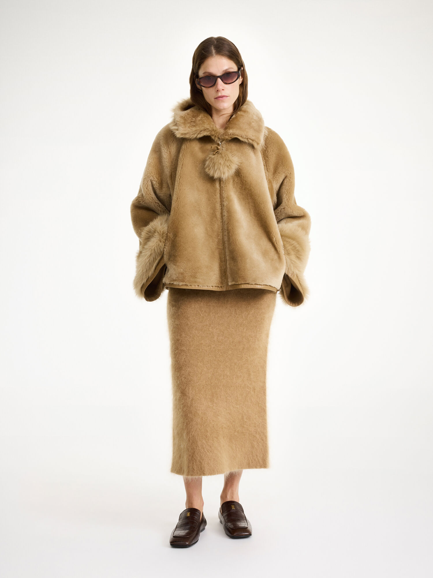 By Malene Birger Odellies Shearling Jackor Tannin | SE_BB32452