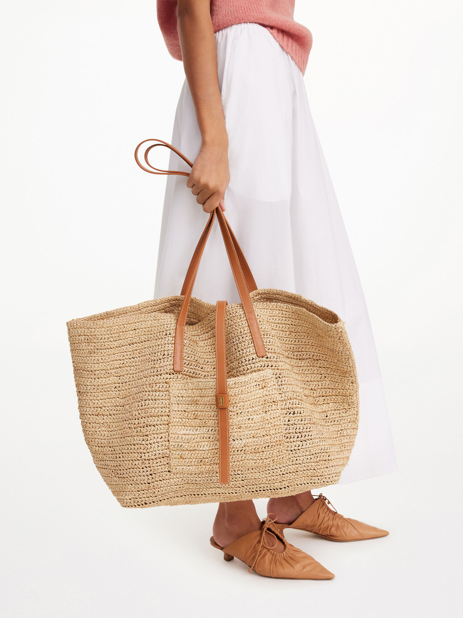 By Malene Birger Palla Straw Tote Väskor Ljus | SE_BB16489