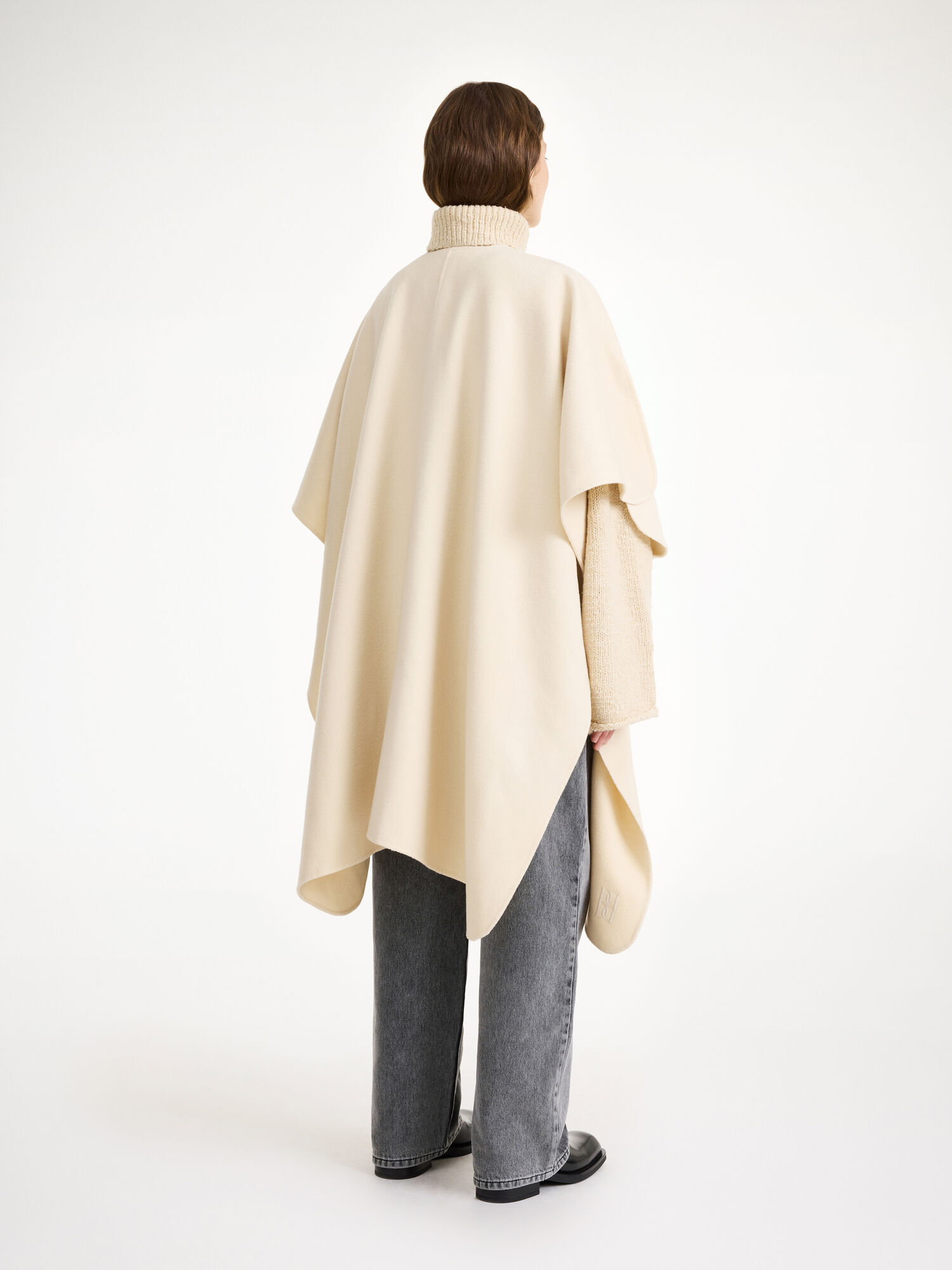 By Malene Birger Robertas Wool Cape Jackor Pearl | SE_BB39738