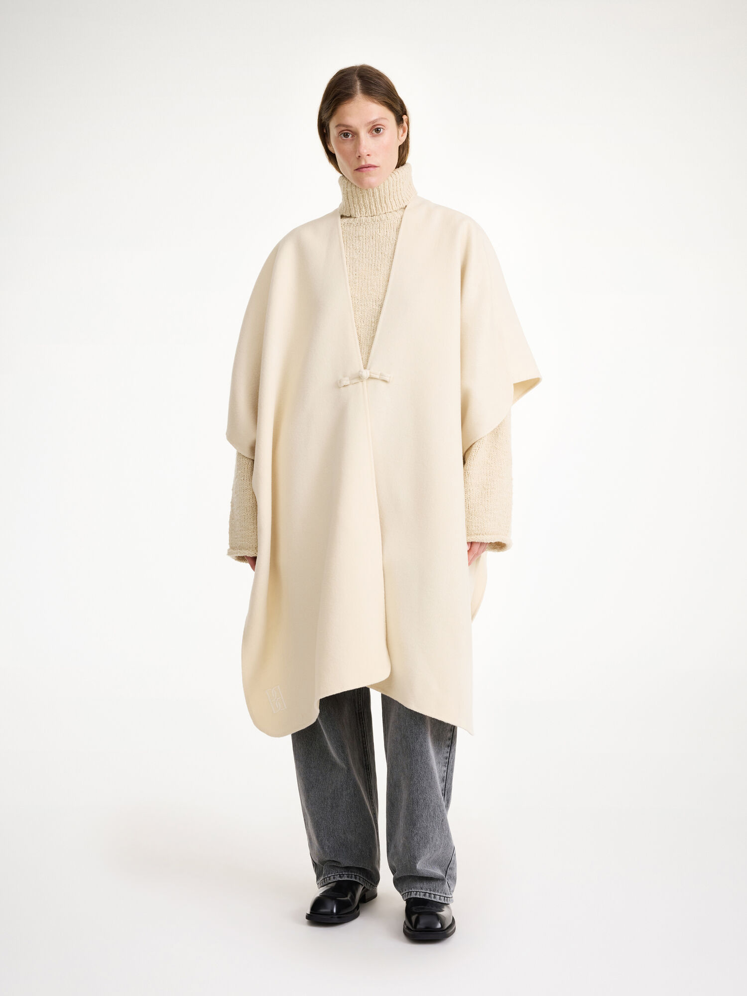 By Malene Birger Robertas Wool Cape Jackor Pearl | SE_BB39738