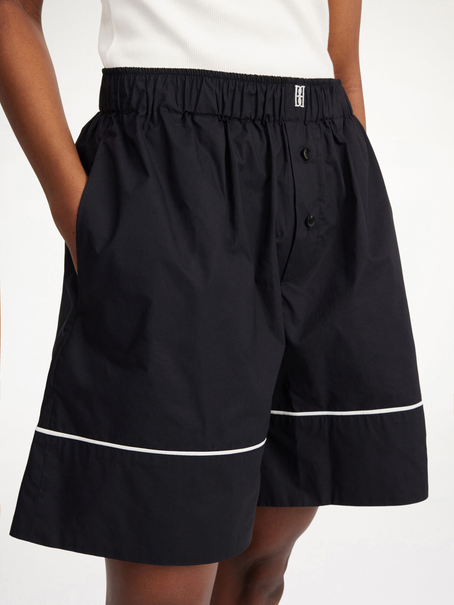 By Malene Birger Siara Organic Cotton Shorts Svarta | SE_BB68169