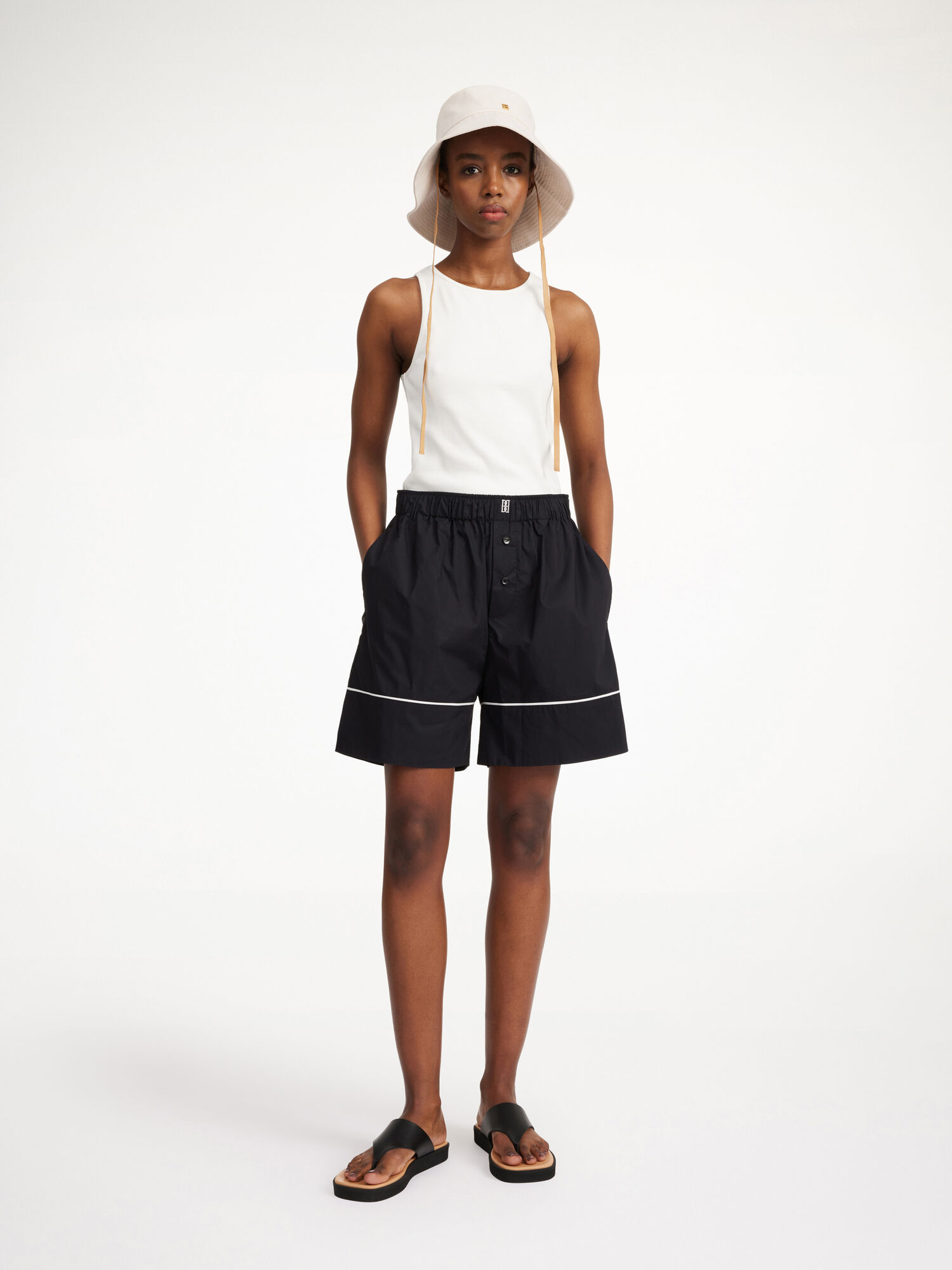 By Malene Birger Siara Organic Cotton Shorts Svarta | SE_BB68169