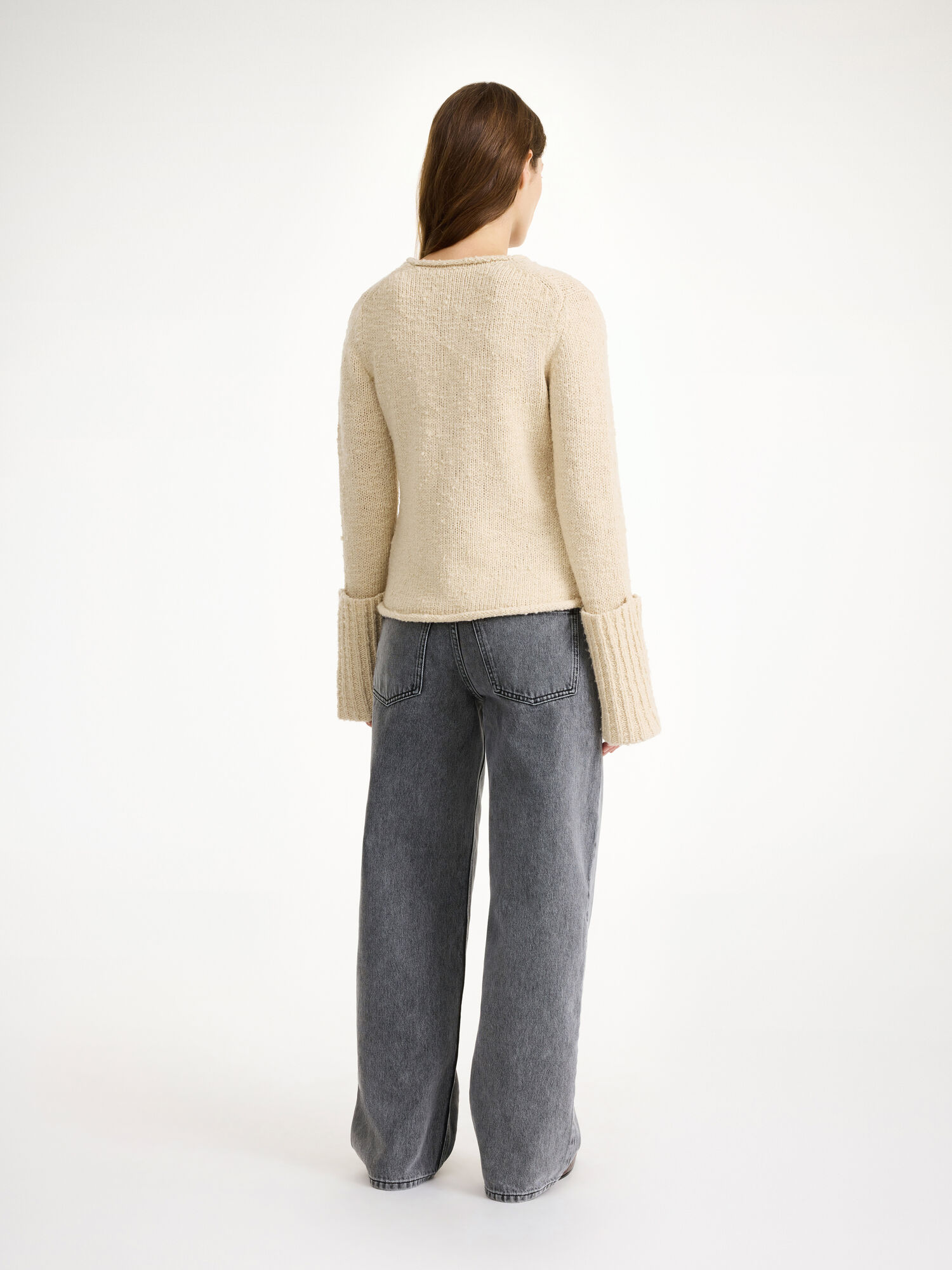 By Malene Birger Sorena Sweater Stickat Oyster Gray | SE_BB25440