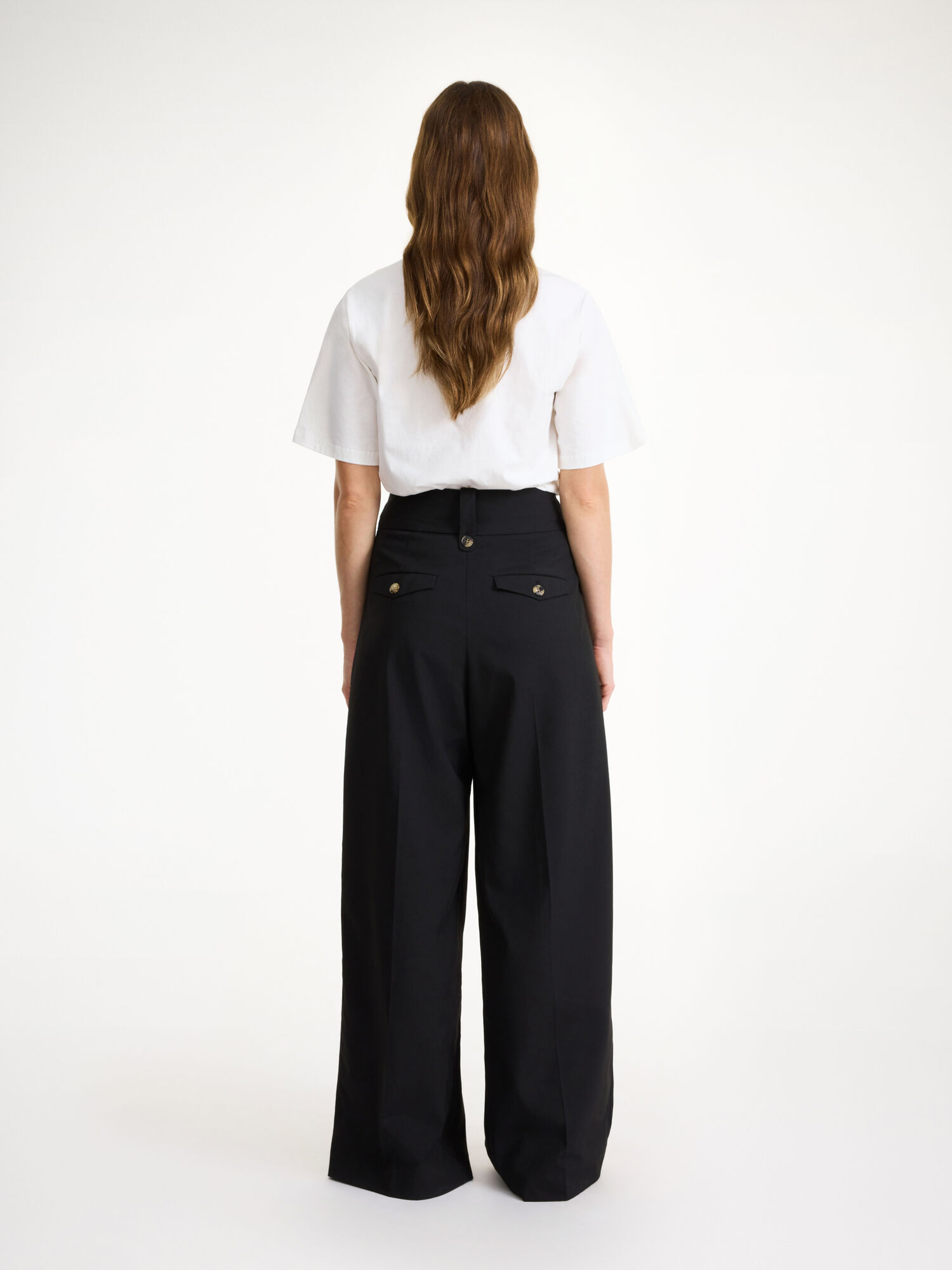 By Malene Birger Taal High-waisted Långbyxor Svarta | SE_BB79105