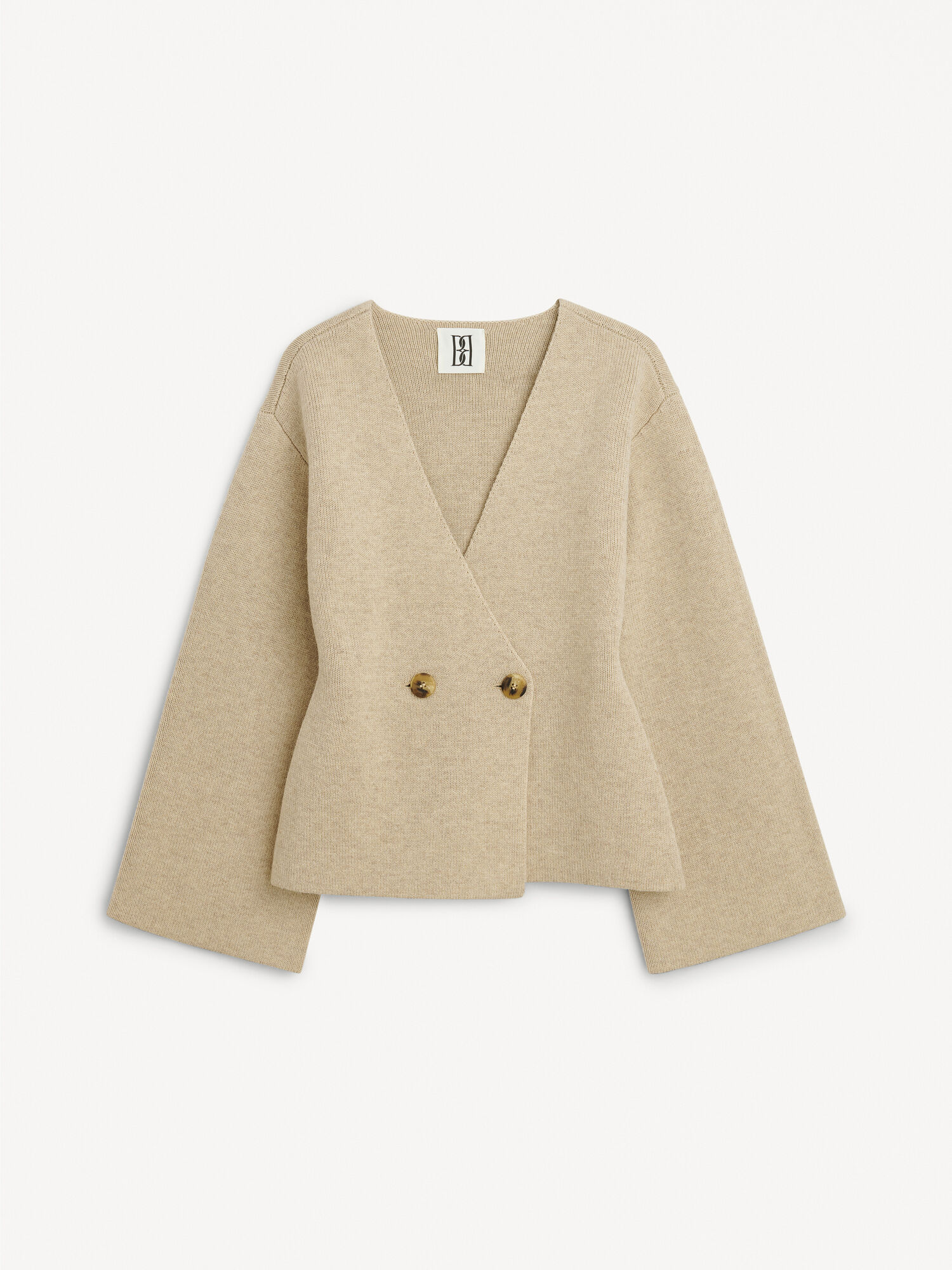 By Malene Birger Tinley Wool Cardigan Stickat Beige | SE_BB82349