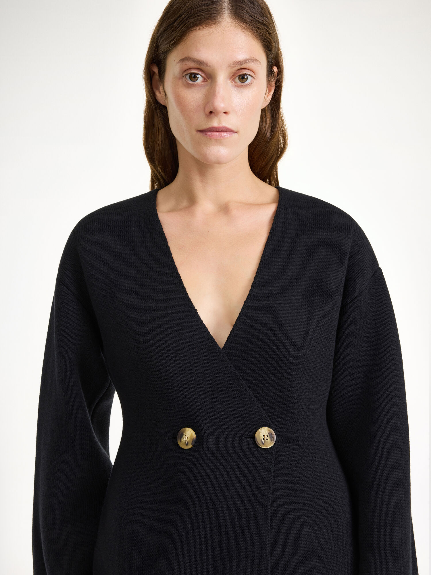 By Malene Birger Tinley Wool-blend Cardigan Stickat Svarta | SE_BB76521